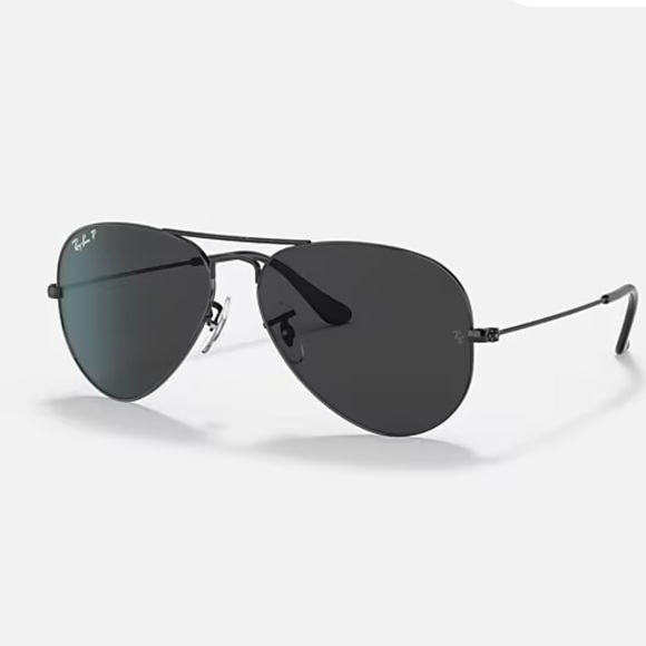 Men's Black Aviator Sunglasses - Picture 2 of 10